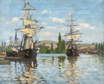 Schiffe auf der Seine bei Rouen, 1872-73 von Claude Monet